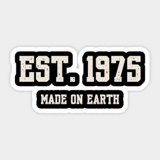 1975 Birthday Vintage Varsity Sticker